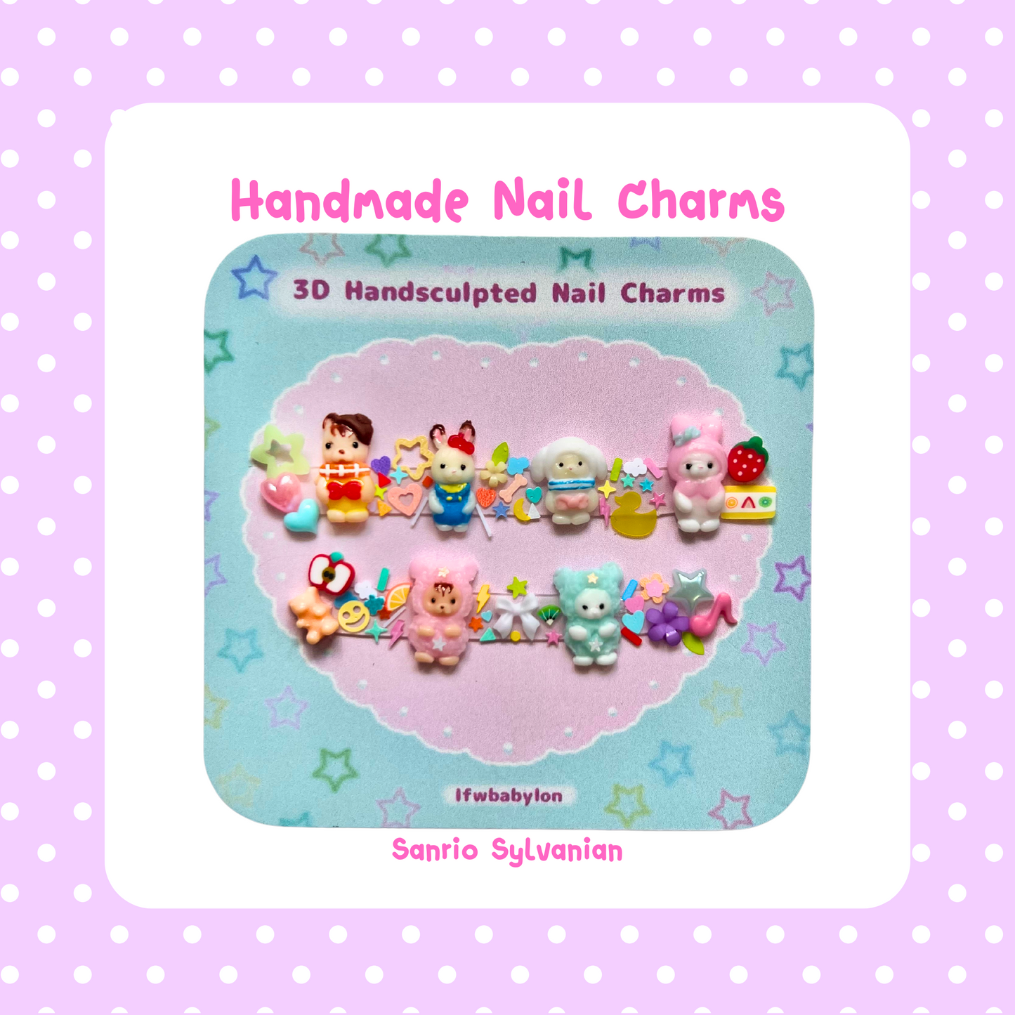 Sanrio x Sylvanian charm set