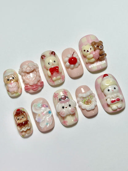 Sylvanian x Rilakkuma Set