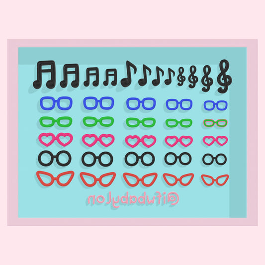 Music Glasses Nail Mold